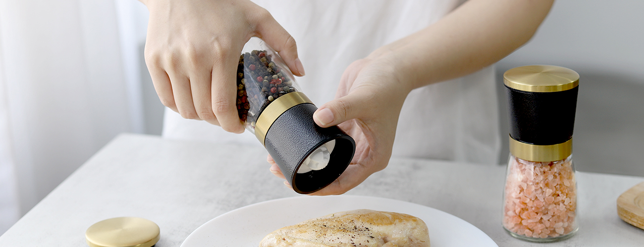 Marble Gold Salt and Pepper Grinder